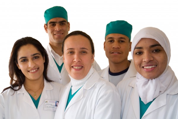 Elèves infirmiers et aide soignants au Maroc